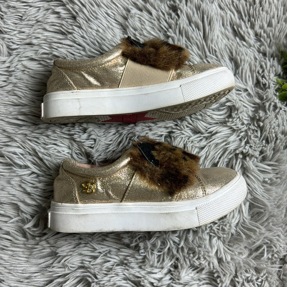 Jessica Simpson metallic tan cat slip on sneakers size 11 - Picture 6 of 9